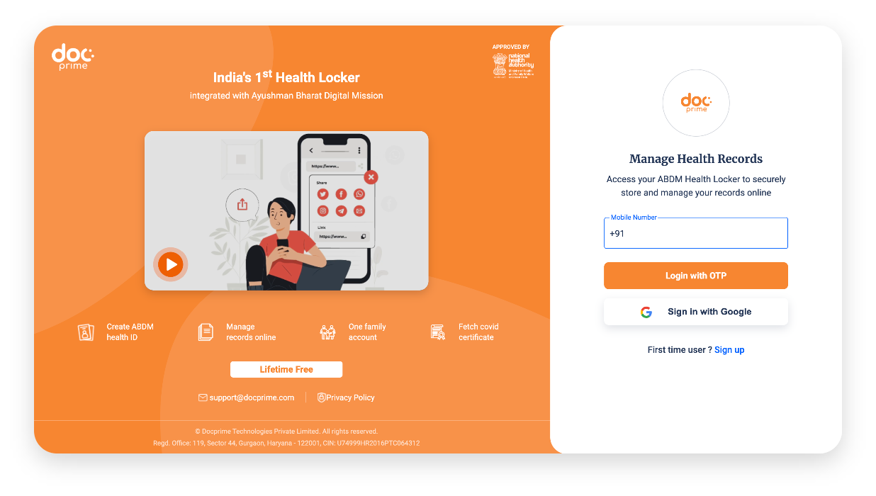 home page